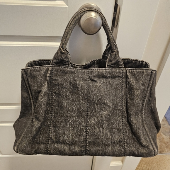 Prada Black Denim Tote - Picture 2 of 13